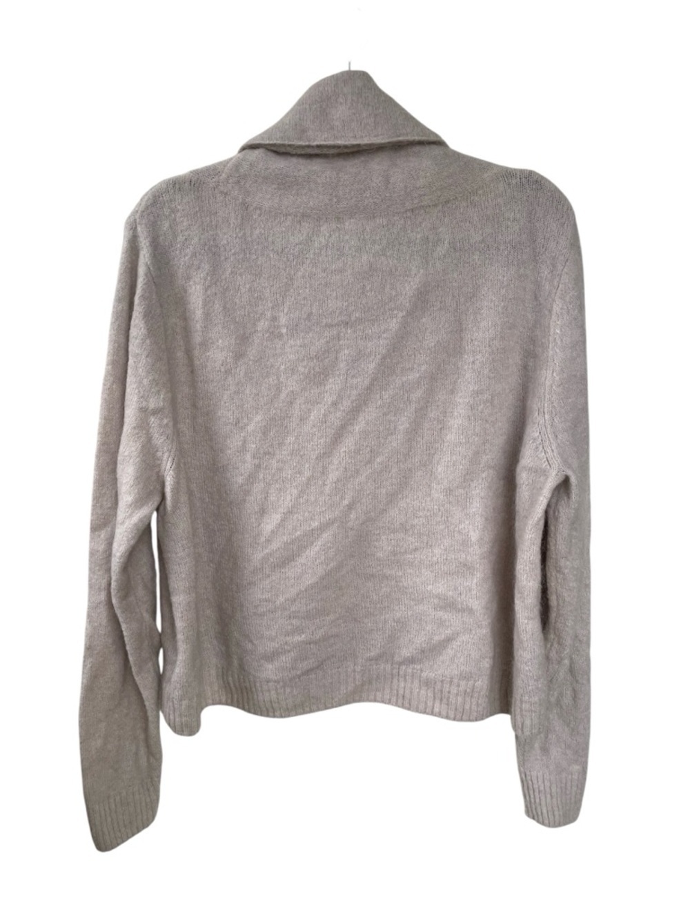 H&M Women's Wool Mohair Cropped Cowl Neck Sweater Blush Mauve S - Picture 8 of 10
